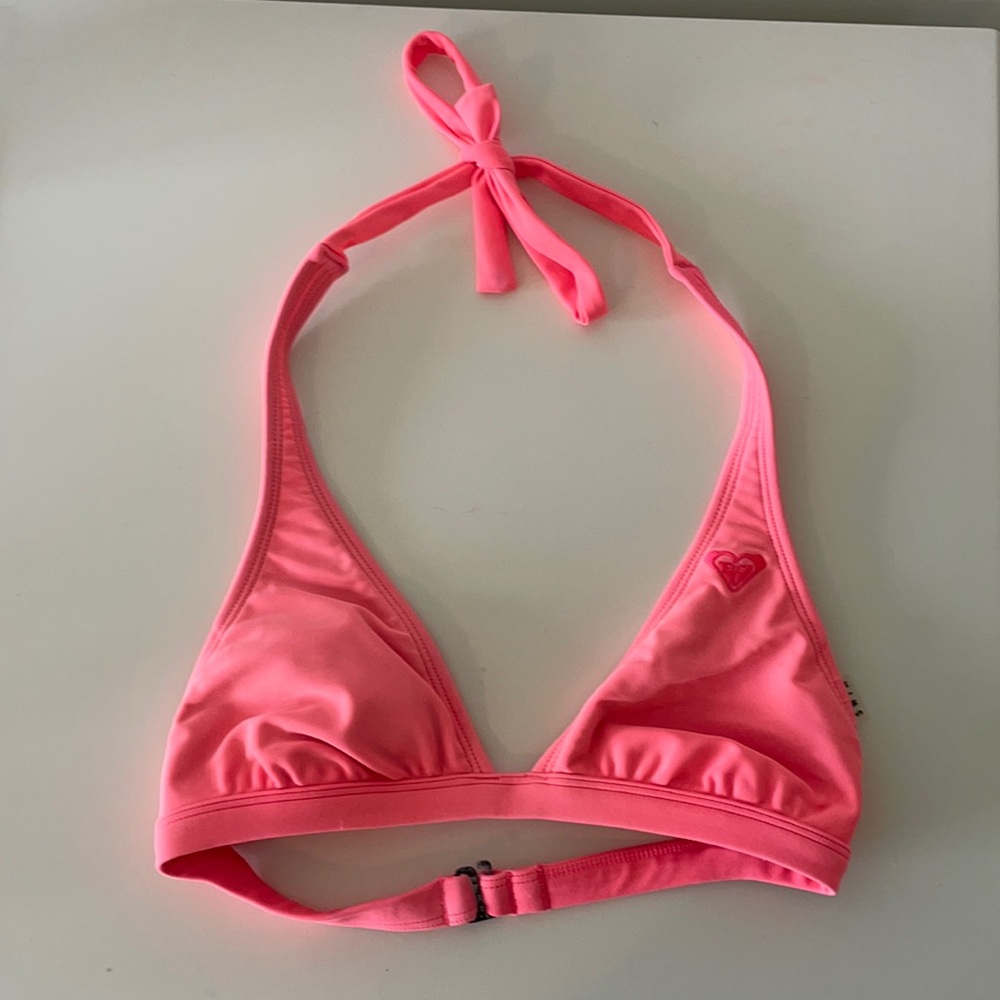 Roxy Swim pink bikini top. Size Small.